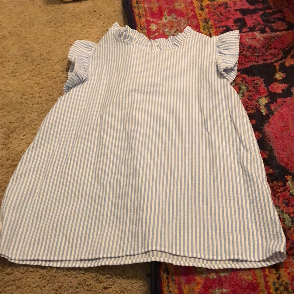 Blue and white tank top